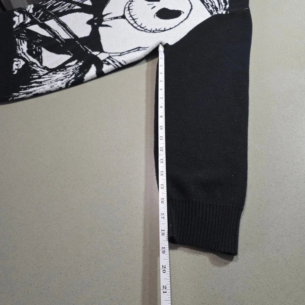 Disney Nightmare Before Christmas Jack Skellington Knit Sweater Black White 2X